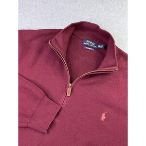 Polo Ralph Lauren Estate Rib 1/4 Zip Pullover Men's Size 2XLT Red Pony Preppy